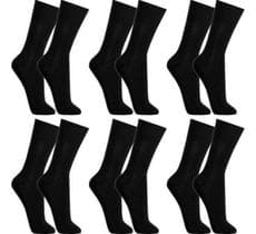 kit com 6 pares de meia cano longo preta 38 ao 44 - SPORTES