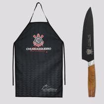 Kit Corinthians Avental Churrasqueiro e Faca Premium - Kits