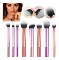 Kit de Pincéis de Maquiagem Portátil Conjunto Completo para Viagens Trabalho e Uso Diário Cerdas Macias para Aplicação Uniforme - Genérico