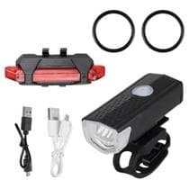 Kit Farol Bike LED USB Recarregável Dianteiro e Traseiro - sem marca