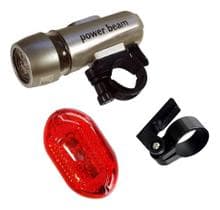 Kit Farol Lanterna Pisca Iluminação Leds Para Bike Bicicleta - IDEIA-PRO