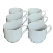 Kit Jogo 2 Xicaras Café/Chá hotel 200ml - Porcelana - Antilope Decor Porcelanas