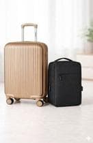 Kit Mala de Bordo 10 kg Abs 4 Rodas Dermond Mônaco Mochila Executiva para Notebook Preta