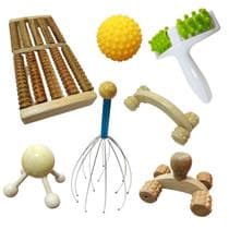Kit Massageadores De Madeira Para Corpo Cabeça Pescoço Costas Pés-Kit Bem Estar Spa Relaxamento Fisioterapia - Luiggi Presentes