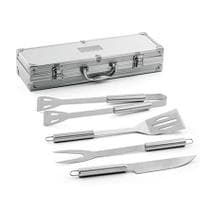 Kit Para Churrasco Gourmet 4 Peças Com Maleta Alumínio Uny - Uny Gift