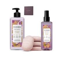 Kit Presente Feminino Ameixa e Praliné Perfume Banho Hidratante Corporal Instance Eudora