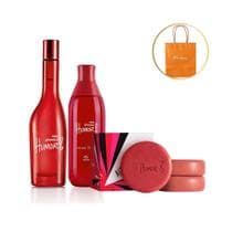 Kit Presente Feminino Meu Primeir Humor Banho Sabonetes em barra Perfume Pera e Body Splash - Natura