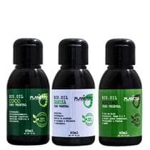 Kit Terapia Crescimento Saudável - Bio Oil de Babosa - Coco Extra Virgem - Rícino 60ml - PLANCTON