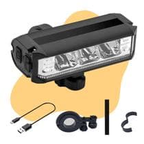 Lanterna Farol de Bicicleta 3 Leds Alto Brilho 900 Lúmens 5 Modos de Luz Recarregável Usb - Lintian
