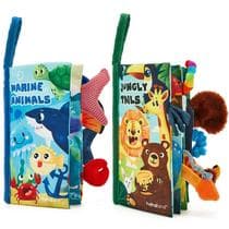 Livros para bebês com duração de 0 a 6 meses - 2 unidades Touch & Feel Tummy Time
