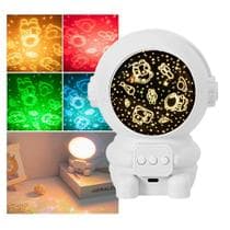 Luminária Astronauta Com Projeções e Canções de Ninar Explorando o Cosmos LK129 - Luatek