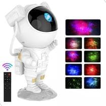 Luminária Astronauta Projetor Luz Noturna Galáxia Estrelas Cor da estrutura Branco - SPEAK Luminaria