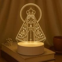 Luminária de Mesa 3D Nossa Senhora Aparecida Led 4W 5V - Embu Led