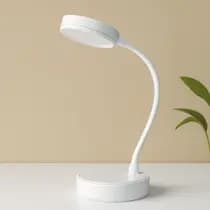 Luminária de Mesa LED Flexível Branca para Estudo e Escritório Iluminação Moderna - Lumiville