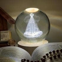 Luminária de Mesa Nossa Senhora Aparecida 3D LED bola Abajour - Presente para quem você Ama