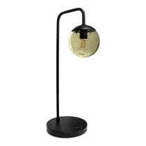 Luminária De Mesa Retrô Com Vidro Âmbar G9 - I9LED Iluminação