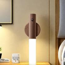 Luminária de Parede LED Recarregável com Sensor de Movimento Luz Inteligente Magnética USB Decoração de Quarto, Escada, Cozinha e Corredor Amadeirada - Naneh Decor