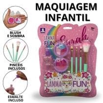 Maquiagem Infantil Com Pincel Make De Criança Maquiagens De Crianças Estojo de Makes Menina - Nibus