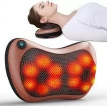 Massageador Elétrico Shiatsu - Lombar Pescoço Pés Relax Rotatoria Infravermelho - MASSAGER