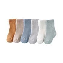 Meias De Algodão Para Bebês Recém-nascidos, 6 Pares, Meninos, Meninas, Macias, Infantis, Primavera, - LAWADKA