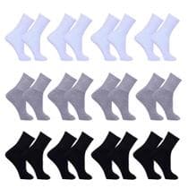 Meias sortidas kit com 12 pares cano longo - Fashion meias
