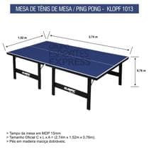 Mesa De Tênis De Ping Pong - Olimpic - MDP 12mm - Cód. 1014 - Esportes Express