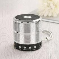 Mini Caixa de Som Portatil Bluetooth Speaker WS-887 Prata - Altomex