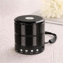 Mini Caixa de Som Portatil Bluetooth Speaker WS-887 Preto - Altomex