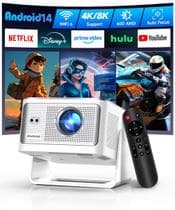 Mini projetor Alwtniet HY350Max 1080P 600 ANSI WiFi 6