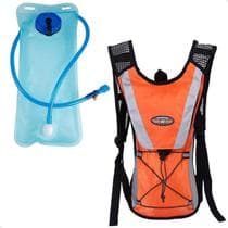 Mochila de Hidratação com Bolsa Reservatório Água 2L Camelback Camelbag Ciclismo Bike Bicicleta Motocross Trilha Laranja - Lorben