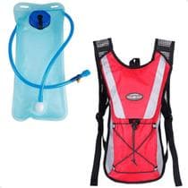 Mochila de Hidratação com Bolsa Reservatório Água 2L Camelback Camelbag Ciclismo Bike Bicicleta Motocross Trilha Vermelho - Lorben