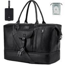 Mochila de viagem weiatas de couro impermeável para mulheres e homens