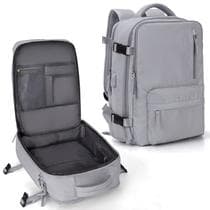 Mochila de Viagem WONHOX Grande Impermeável para Mulheres - Cinza