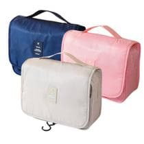 Necessaire Feminina Bolsa Viagem Compartimentos Gancho Maquiagem Higiene - Necessaire com Alça