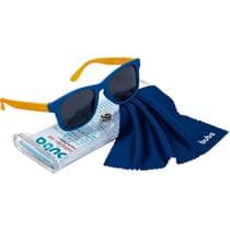 Óculos De Sol Azul/Amarelo Com estojo e lenço 11749 - BUBA