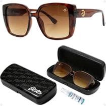 Oculos de Sol Feminino Protecao UV Luxo Blogueira + Case Policarbonato social presente casual original quadrado uv400 - Orizom
