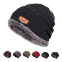 Oferta Touca de Lã Forrada Unissex Adulto Toca Gorro Toucas Frio Inverno Boina Juvenil Preto Masculino Feminina - Essenciale
