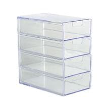 Organizador 4 Gavetas Divisórias Maquiagem Acrilico Transparente - Paramount Plasticos
