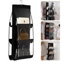Organizador De Bolsas cabide Para Guarda Roupa Com 6 Nichos Suporte Cabideiro Multiuso Organizadora de Closet Sapato Bolsa Roupas Cabide Para Pendurar