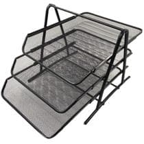 Organizador De Documentos De Mesa Escritório Metal 3 Andares Papel A4 - SUTT