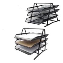 Organizador Mesa Escritório Bandeja Documento Papel A4 Metal - LORBEN
