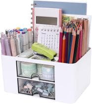 Organizador Porta Lapis Escritorio de Mesa Com Gavetas Maquiagem Multiuso - Clink