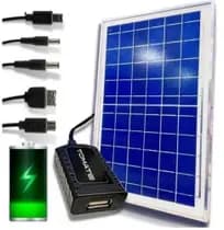 Painel Energia Solar Placa Carregador Portátil Usb Celular Cor Preto - Xtrad Mod. SH-105