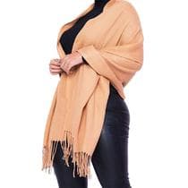 Pashmina Cachecol Scarf Xale Echarpe Lenço Longo Inverno Cor Bege - A.Cat