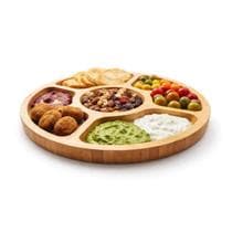 Petisqueira Tabua Bamboo Aperitivos Frios Queijo 33cm - GENÉRICA