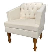 Poltrona Estofada Decorativa Sala de Estar Quarto Escritório Consultório Leitura Safira - Mance Decor