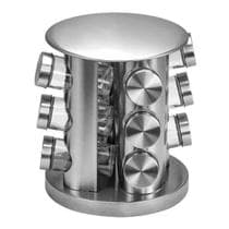 Porta Tempero Giratório Inox 12 Potes - Futuro Casa