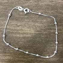 Promoção Pulseira Feminina Prata Legitima 925 Bolinha - Lojas La&Ny
