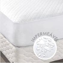 Protetor Para Colchão Casal Padrão Ultrassônico Impermeável Branco - CasaHome