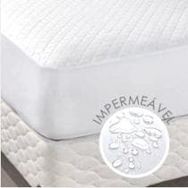 Protetor Para Colchão Casal Queen ultrassônico Impermeável Branco - CasaHome